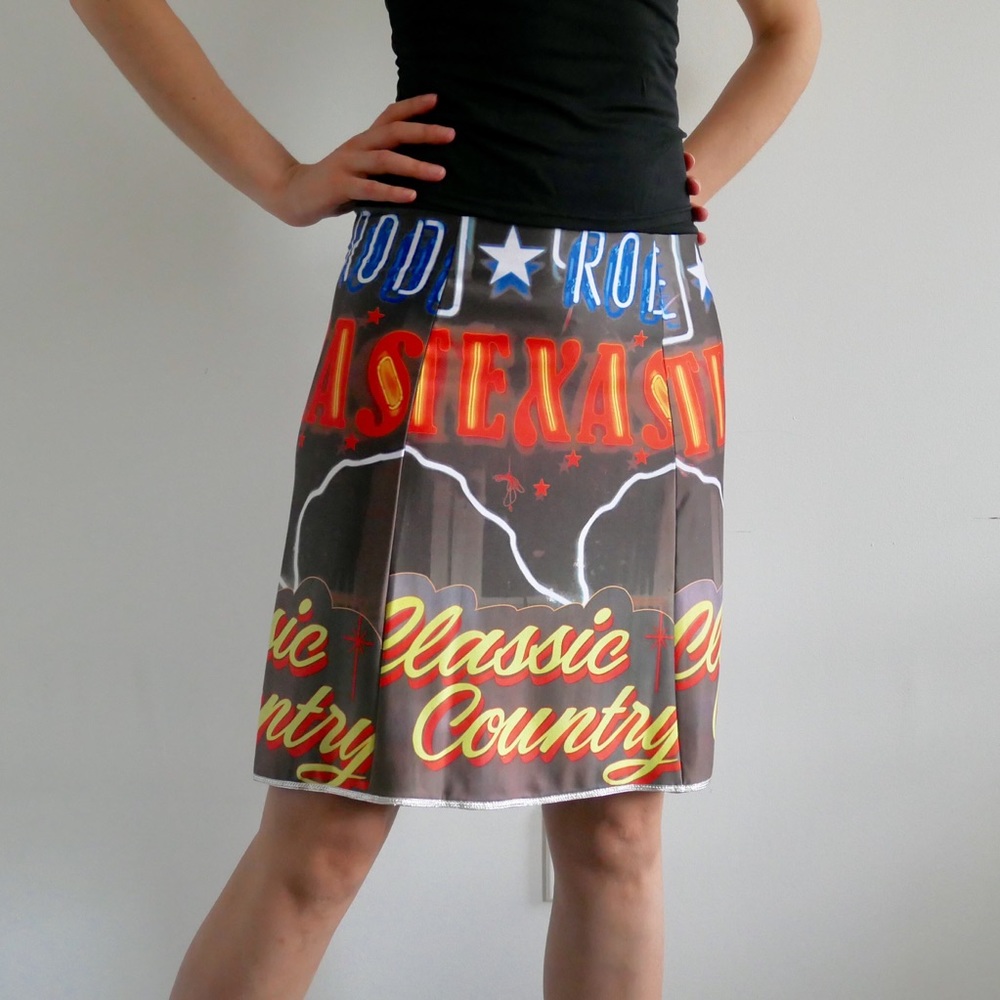 Suva Wear Texas Print A-line skirt XS - Rare Find
